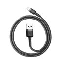 Kabel Lightning USB Baseus Cafule 1,5A 2m (szaro-czarny)