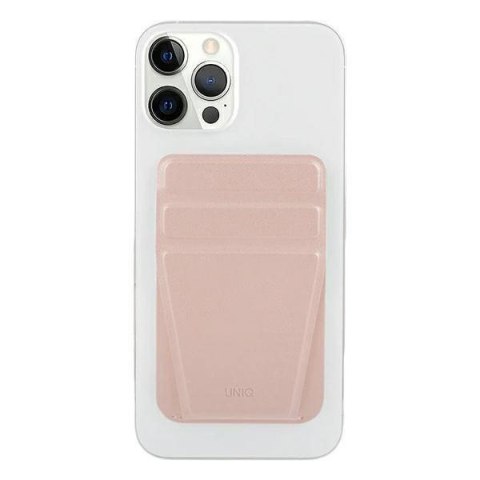 UNIQ Lyft magnetyczny stojak na telefon snap-on stand and card holder różowy/pink