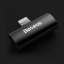 Adapter Audio Baseus L46 Lightning do 2x Lightning (czarny)