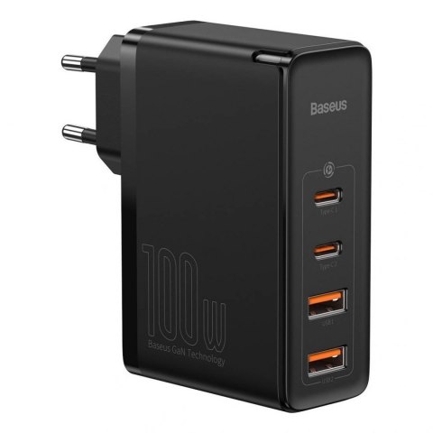 Ładowarka sieciowa Baseus GaN2 Pro, 2x USB + 2x USB-C, 100W, EU (czarna)