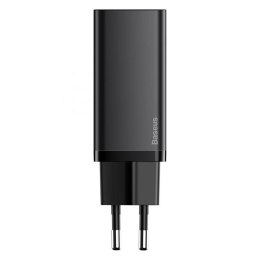 Ładowarka sieciowa Baseus GaN2 Lite, USB + USB-C, 65W, EU (czarna)