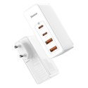 Ładowarka sieciowa Baseus GaN2 Pro, 2x USB + 2x USB-C, 100W, EU (biała)