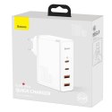 Ładowarka sieciowa Baseus GaN2 Pro, 2x USB + 2x USB-C, 100W, EU (biała)