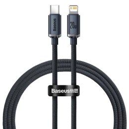 Kabel 20W 1.2m PD USB-C - Lightning Baseus Crystal czarny