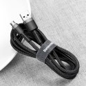 Kabel USB do Micro USB Baseus Cafule 2.4A 0.5m (szaro-czarny)