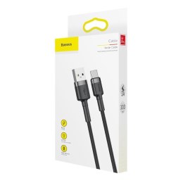 Kabel USB do USB-C Baseus Cafule 3A 0.5m (szaro-czarny)