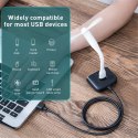 Adapter USB 4w1 Baseus Square Round, HUB USB 3.0 do 1x USB 3.0 + 3x USB 2.0, 1m (czarny)