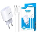 Ładowarka Sieciowa USB-C PD 20W 3A KAKU KSC-547 Quick Charge 3.0 + Kabel TYP C na LIGHTNING IPHONE biała