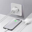 Ładowarka sieciowa Baseus Compact Quick Charger, 2x USB, 10.5W (biała)