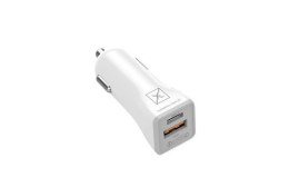 ŁAD. SAM. MX KAPPA 18W PD+QC, USB-A+C + KABEL C/LIGHTNING 20W PD, WHITE/BIAŁY