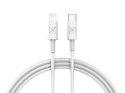 ŁAD. SIECIOWA MX ALFA 20W PD+QC, USB-A+C + KABEL C/LIGHTNING 20W PD, WHITE/BIAŁY