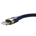 Kabel USB Lightning Baseus Cafule 2.4A 1m (złoto-granatowy)