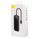 Hub 6w1 Baseus AcmeJoy series USB-C do 2xUSB 3.0 + USB 2.0 + USB-C PD + HDMI + RJ45 (szary)