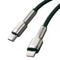 Kabel USB-C do Lightning Baseus Cafule, PD, 20W, 1m (zielony)