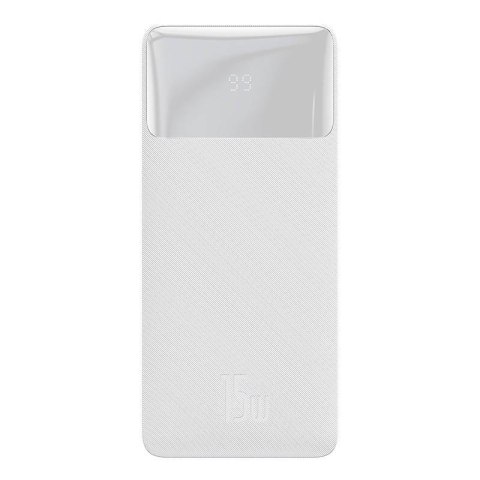 Powerbank Baseus Bipow 10000mAh, 2xUSB, USB-C, 15W (biały)