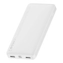 Powerbank Baseus Bipow 10000mAh, 2xUSB, USB-C, 15W (biały)