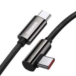 Kabel USB-C do USB-C kątowy Baseus Legend Series, PD, 100W, 1m (czarny)