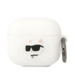 Etui APPLE AIRPODS 3 Karl Lagerfeld Silicone Choupette Head 3D białe