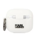 Etui APPLE AIRPODS 3 Karl Lagerfeld Silicone Choupette Head 3D białe