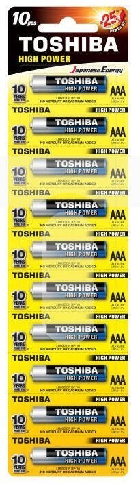 Bateria Alkaliczna AAA TOSHIBA HIGH LR03 1szt