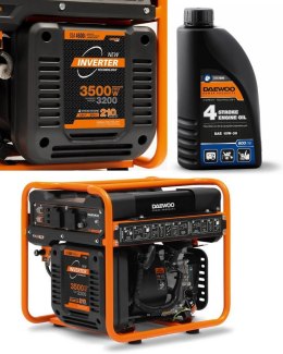 ZESTAW AGREGAT PRĄDOTWÓRCZY INWERTOROWY DAEWOO GDA 4600i 3.5kW + GENERATOR OIL SAE 10W-30 DWO 600