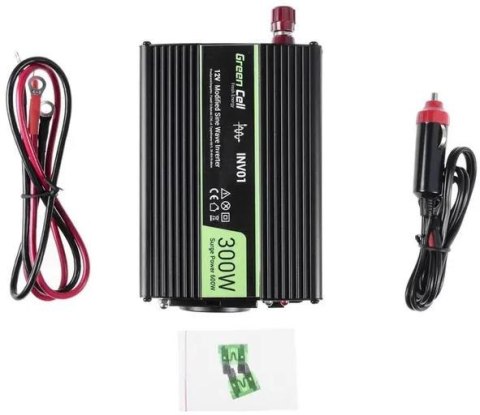 PRZETWORNICA NAPIĘCIA Green Cell 12V / 230V 500W/1000W MODYFIKOWANA SINUSOIDA