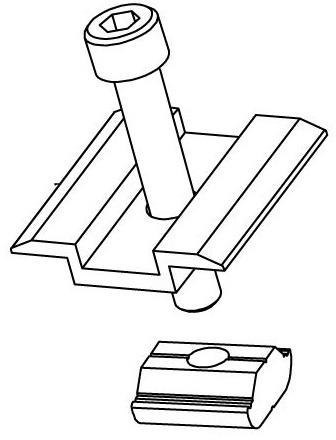 KLEMY ŚRODKOWE KLIK 35 - 40mm, 6 SZTUK CZARNE, CORAB XFS_K002.8