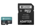 Karta Pamięci microSDXC 64GB class10 U1 70MB/s Secure Digital + Adapter SD Platinet (43998) czarna